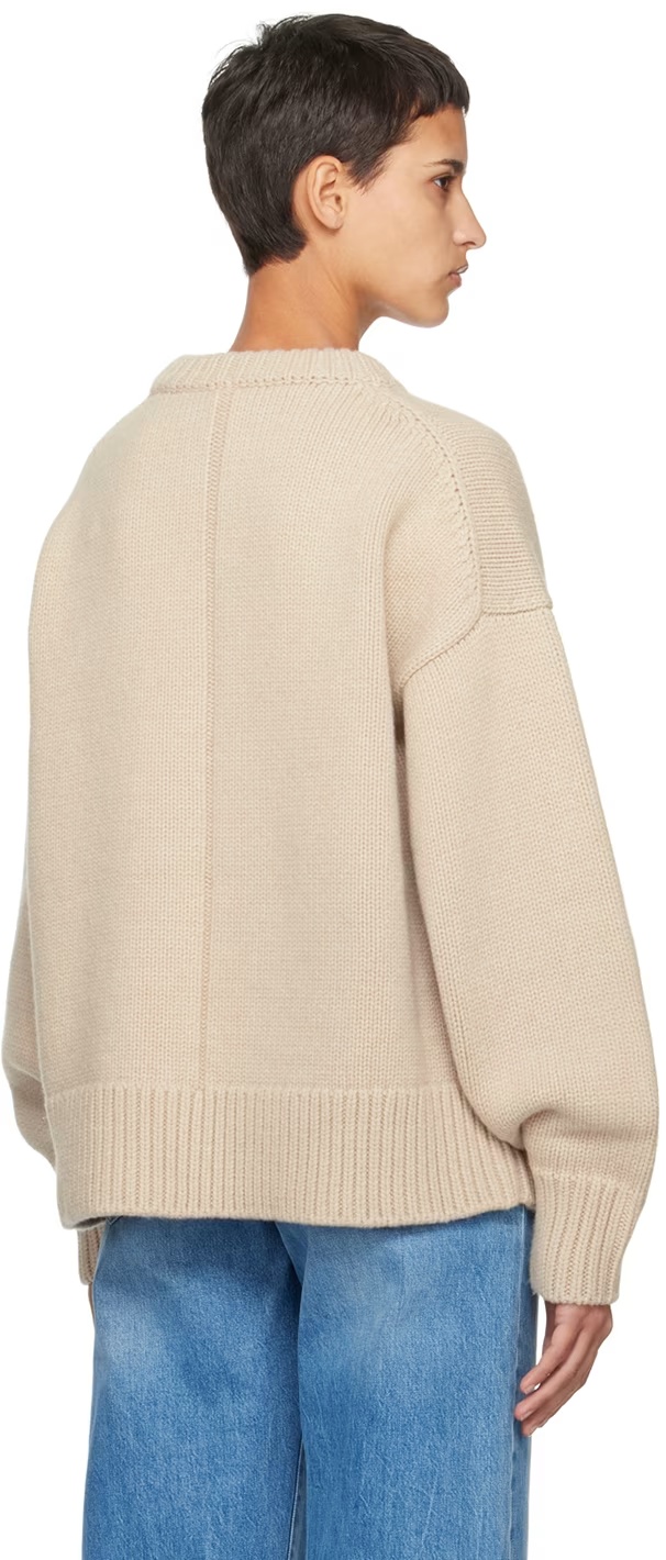 The Row Ophelia Oversized Wool And Cashmere Sweater In Gray