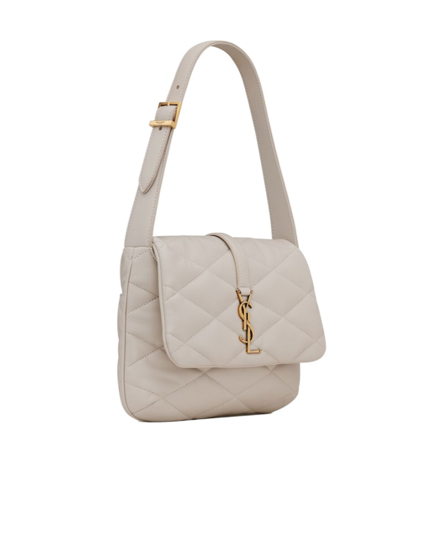 Saint Laurent Le 57 Quilted Shoulder Bag In White