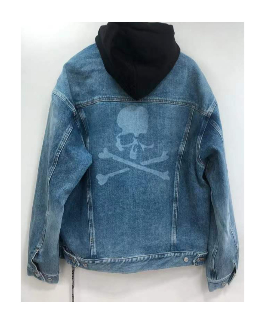 Mastermind Japan Printed Denim Jacket In Blue