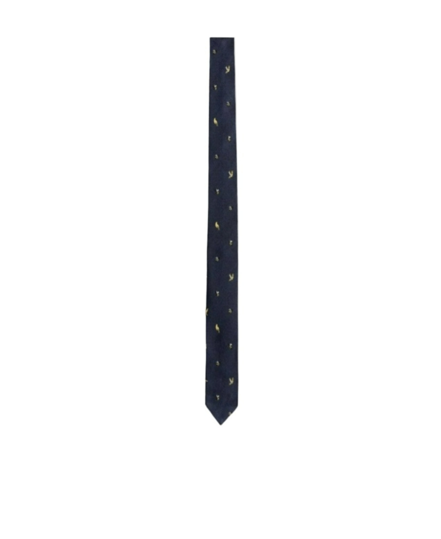 Thom Browne Birds And Bees Jacquard Classic Tie In Black