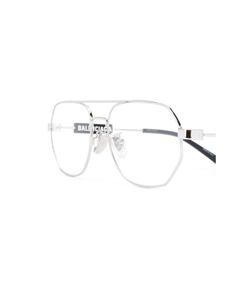 Balenciaga Logo Aviator Glasses In White