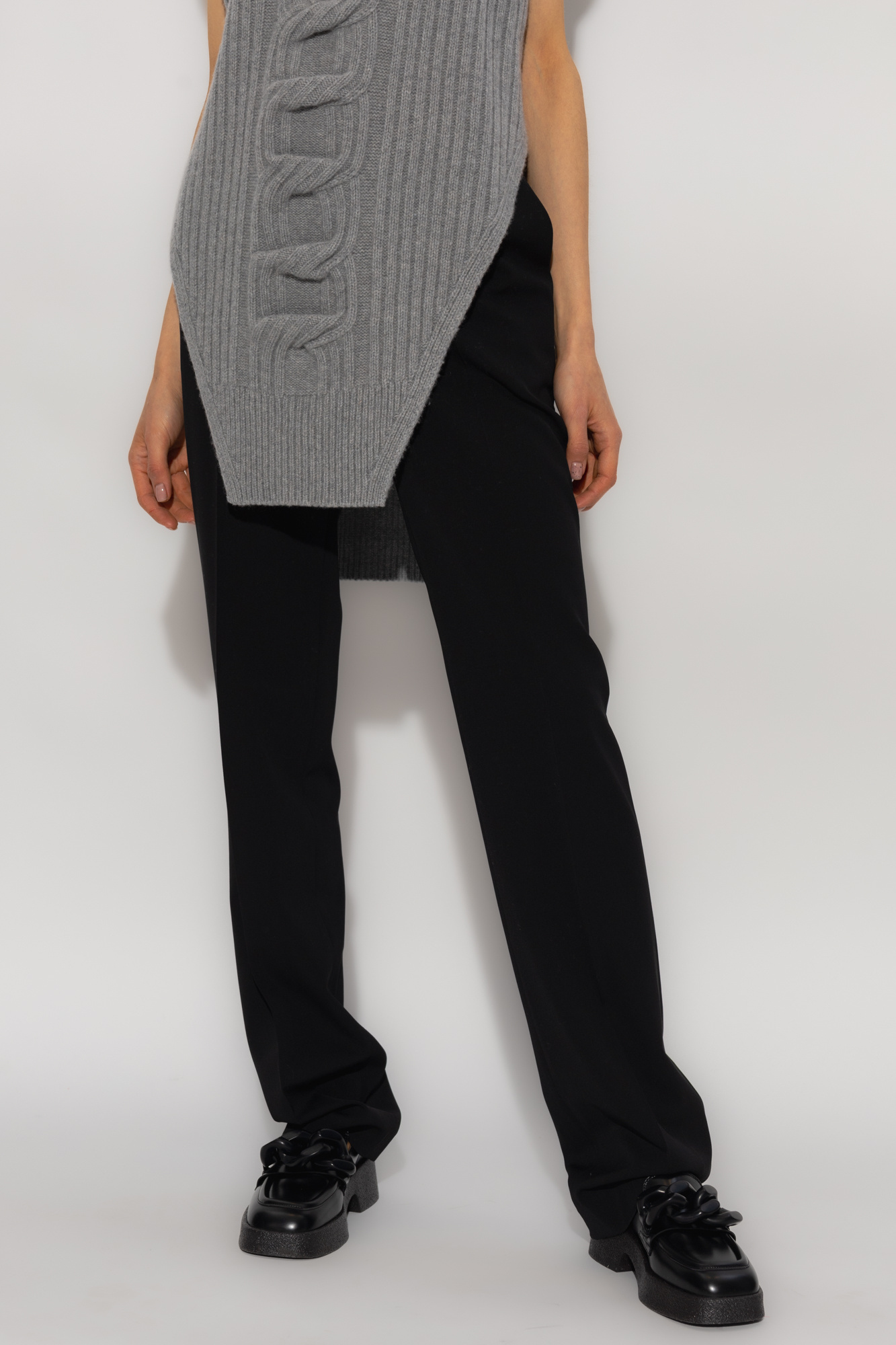Stella Mccartney Pleated Front Trousers In Black
