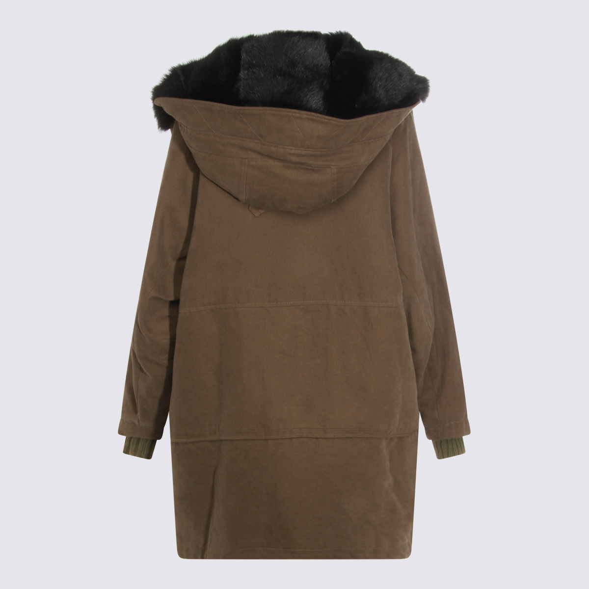Dolce & Gabbana Hooded Jacket With Button Accents And Pockets In Green
