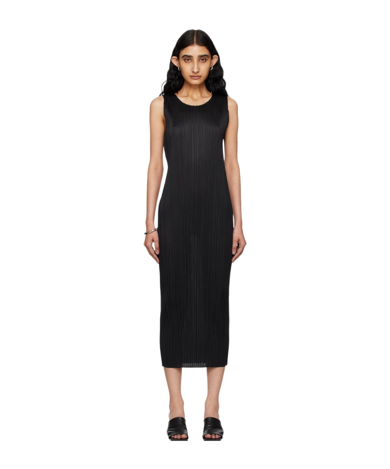 Issey Miyake July Midi Dress In Black