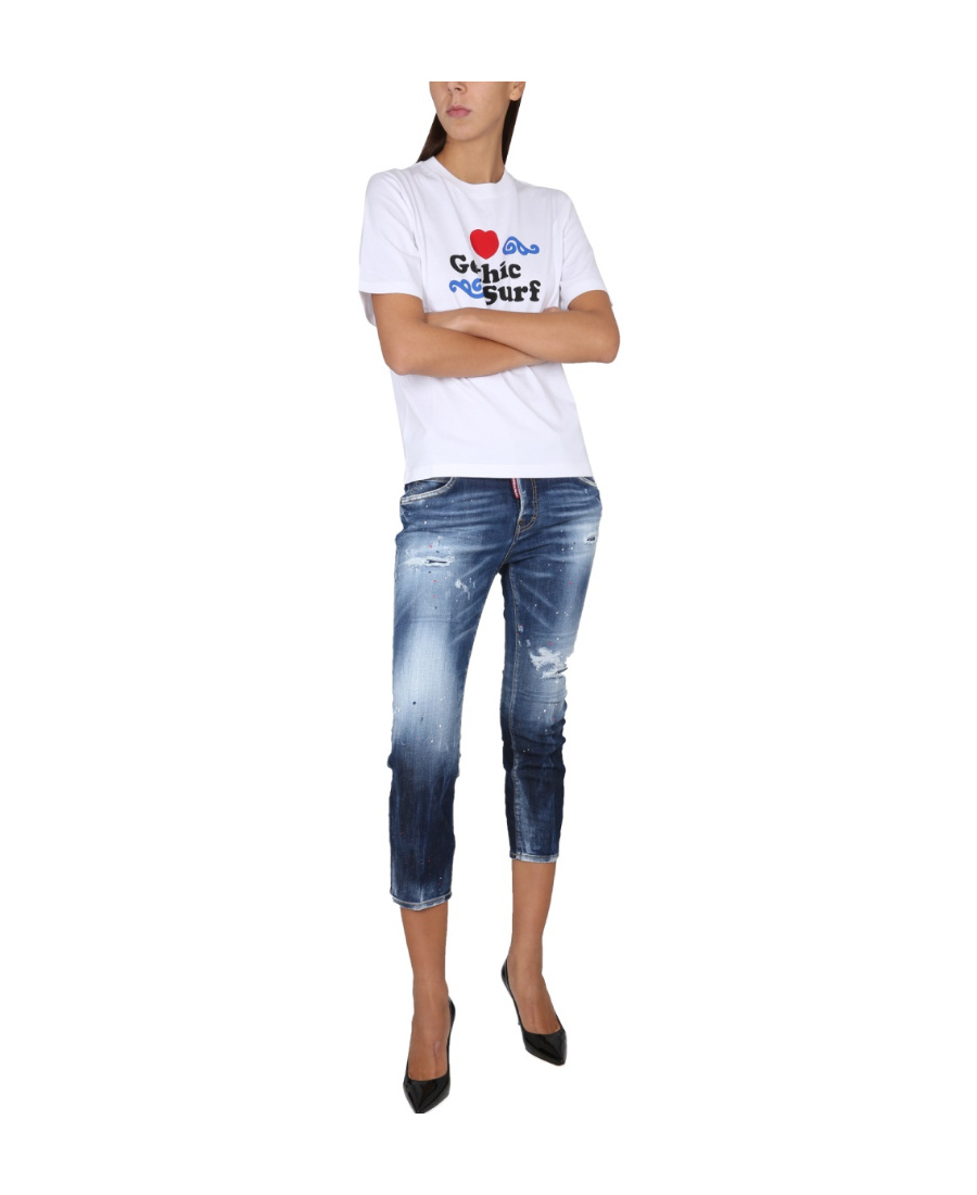 Dsquared2 Graphic-print Short-sleeve T-shirt In White