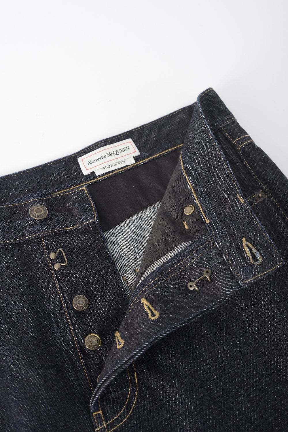 Alexander Mcqueen Turn-up Jeans In Black