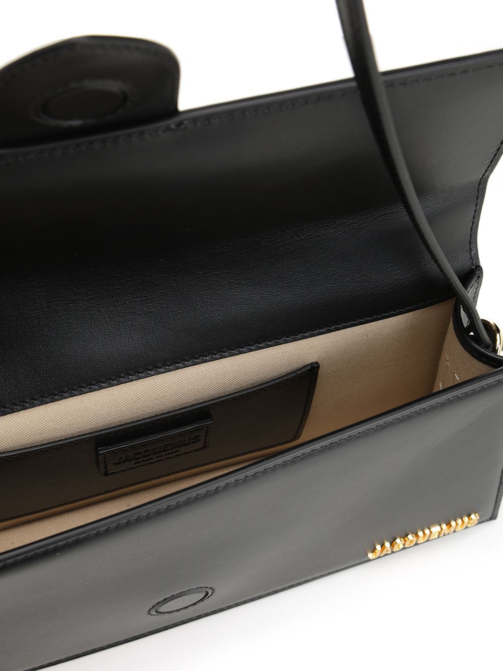 Jacquemus Le Bambino Small Leather Shoulder Bag In Black