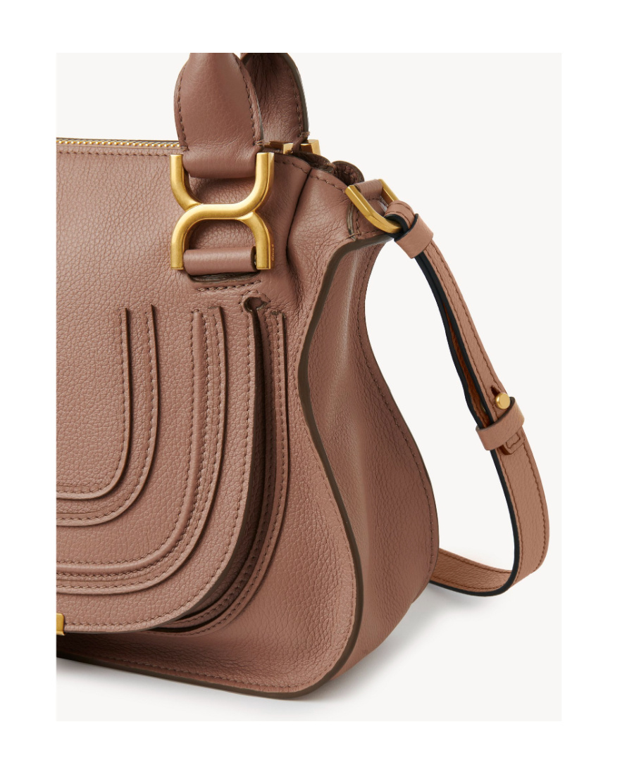 Chloé Marcie Medium Textured-leather Tote In Brown