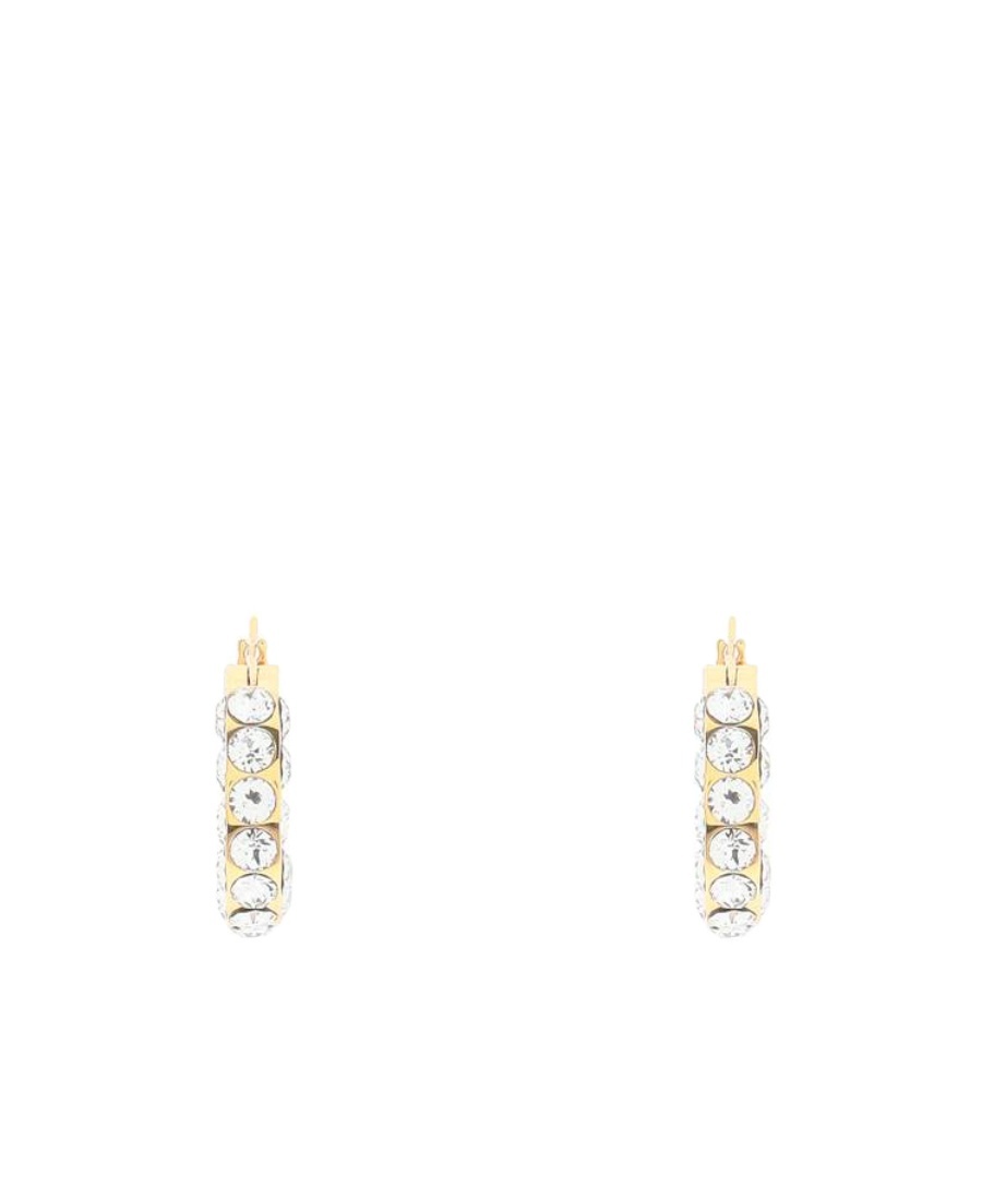 Amina Muaddi Ring Earring In White