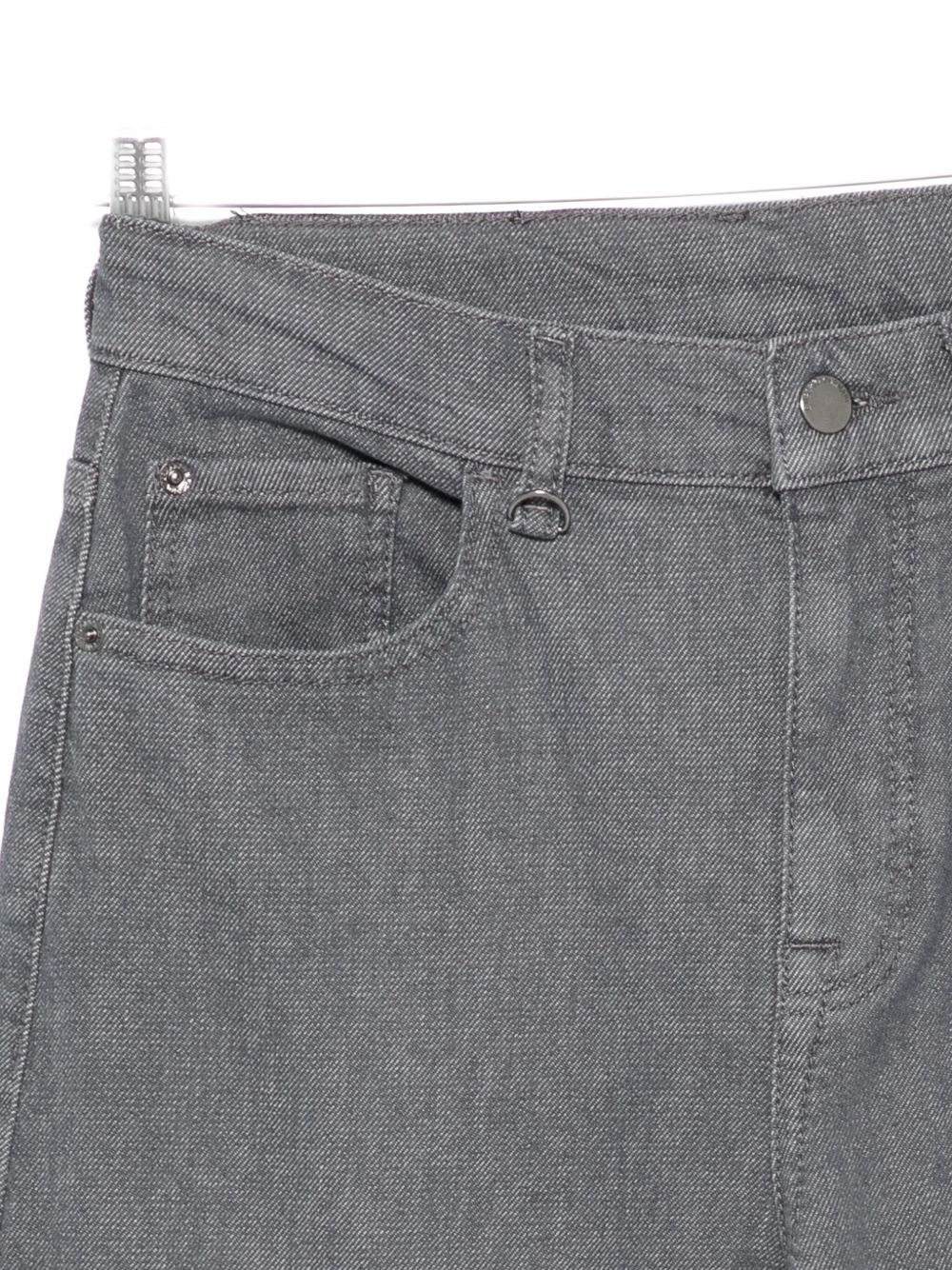 Emporio Armani Medium Waist Denim Jeans In Gray