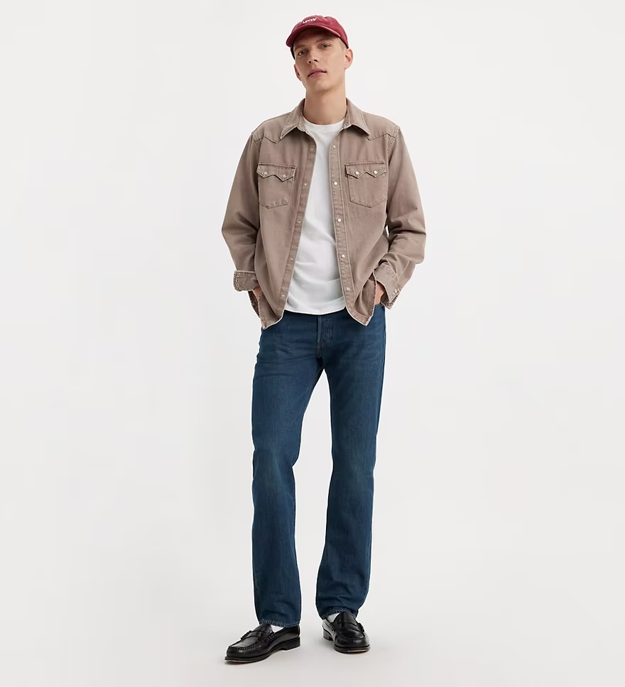 Levi's 511 Logo-patch Straight-leg Jeans In Blue