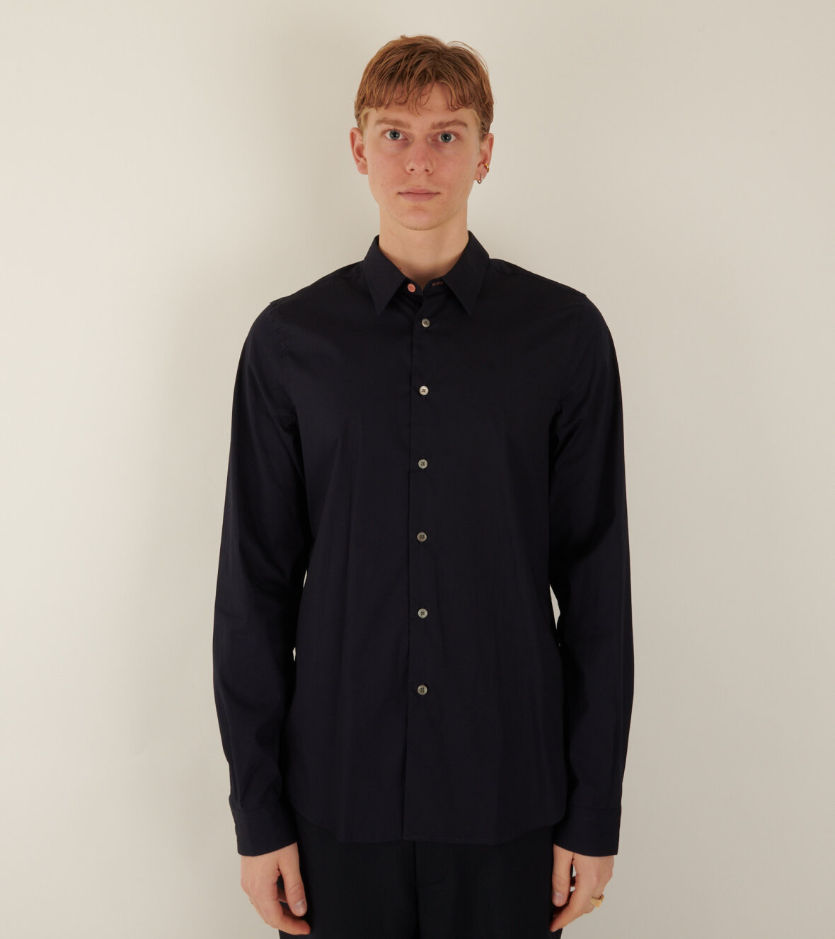 Paul Smith Long-sleeve Button-up Shirt In Black