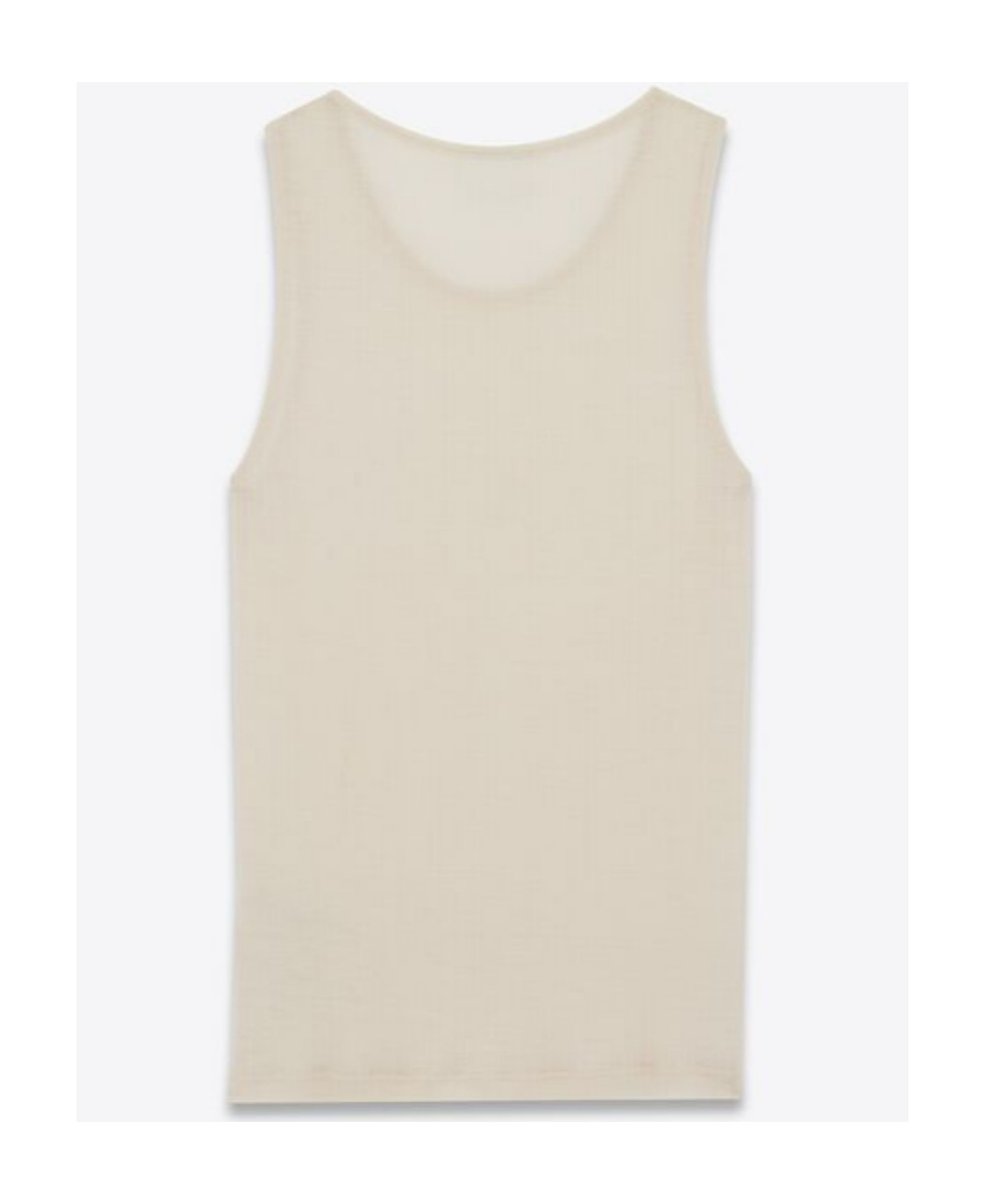 Saint Laurent Canottiera Cassandre In Nude