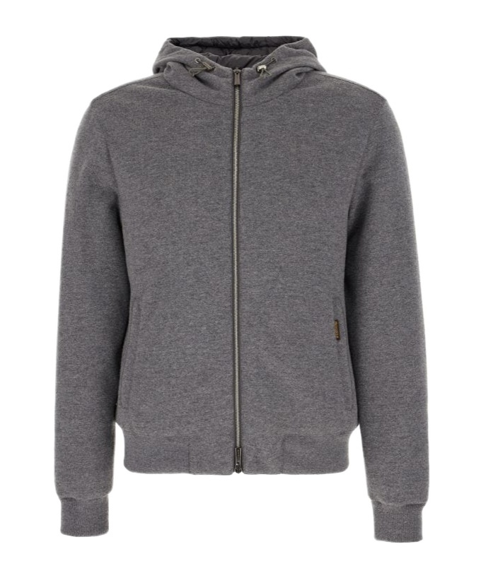 Moorer Long-sleeved Zipper Down Jacket In Gray