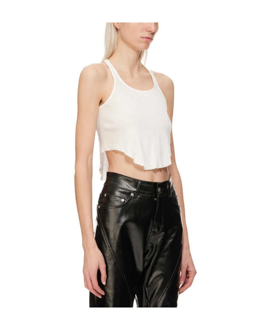 Rick Owens Strap-embellished Asymmetric Tank Top In Black