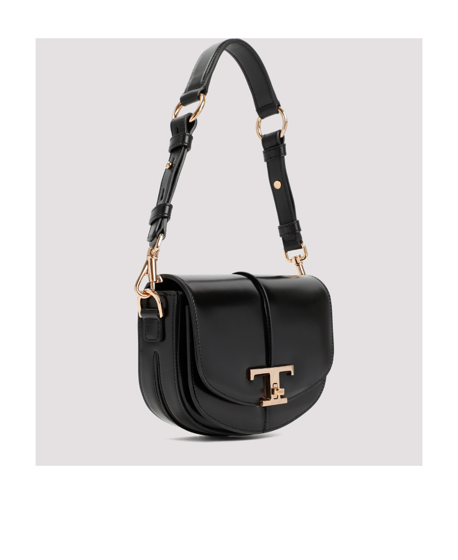 TOD'S LOGO-PLAQUE LEATHER CROSSBODY BAG 