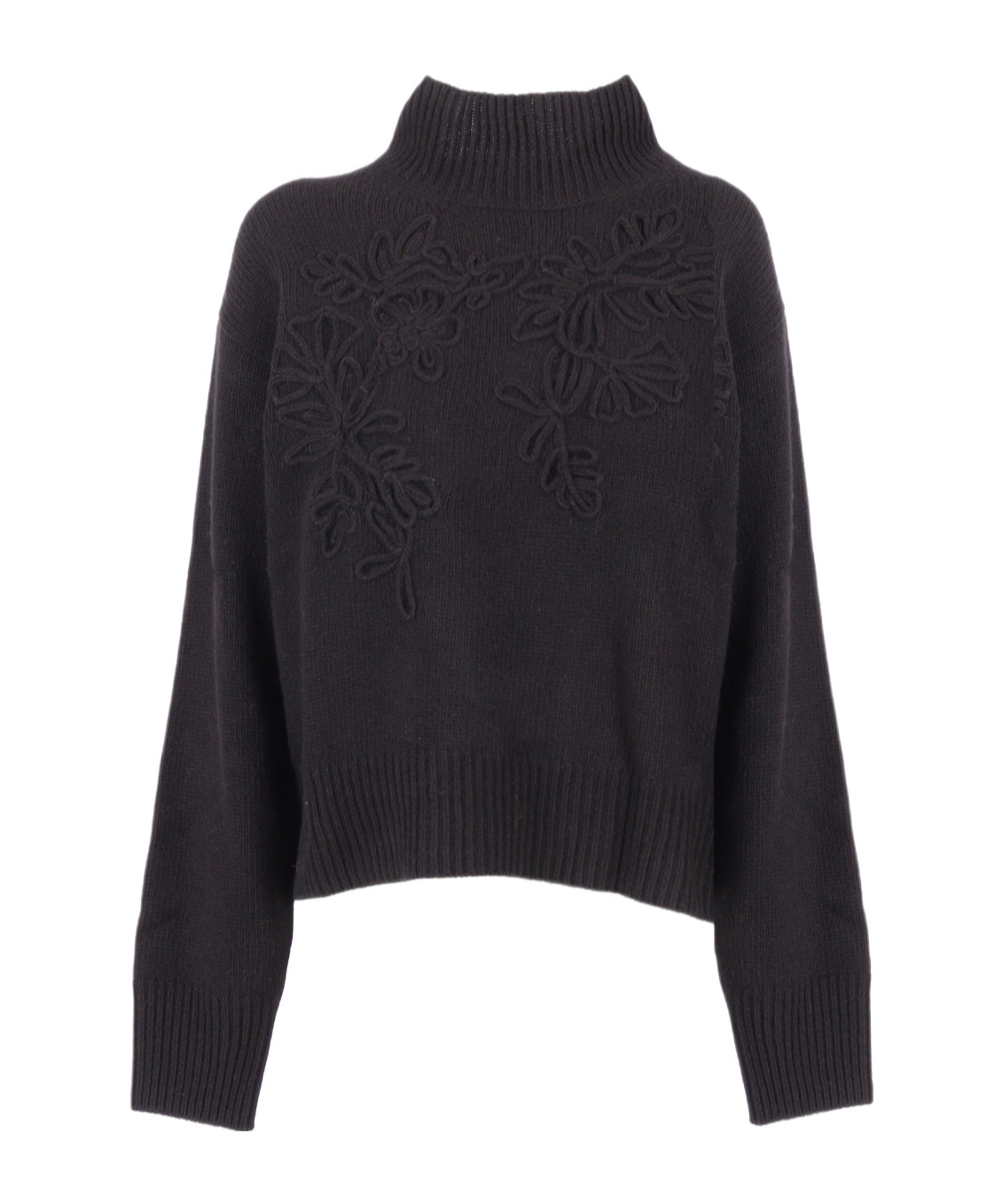 Ermanno Scervino Fitted Turtleneck Sweater With Soft Texture In Black