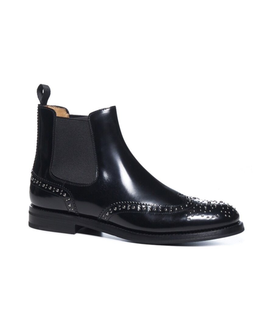Church's Black Ketsby Rivet And Ankle Boots In Black