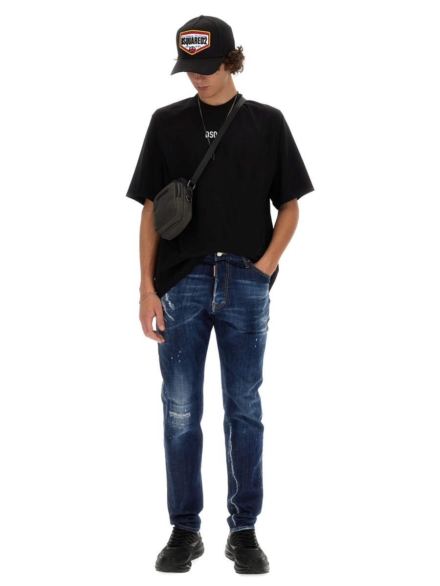 Dsquared2 Dsquared Men "dsq2" Loose Fit T-shirt In Black