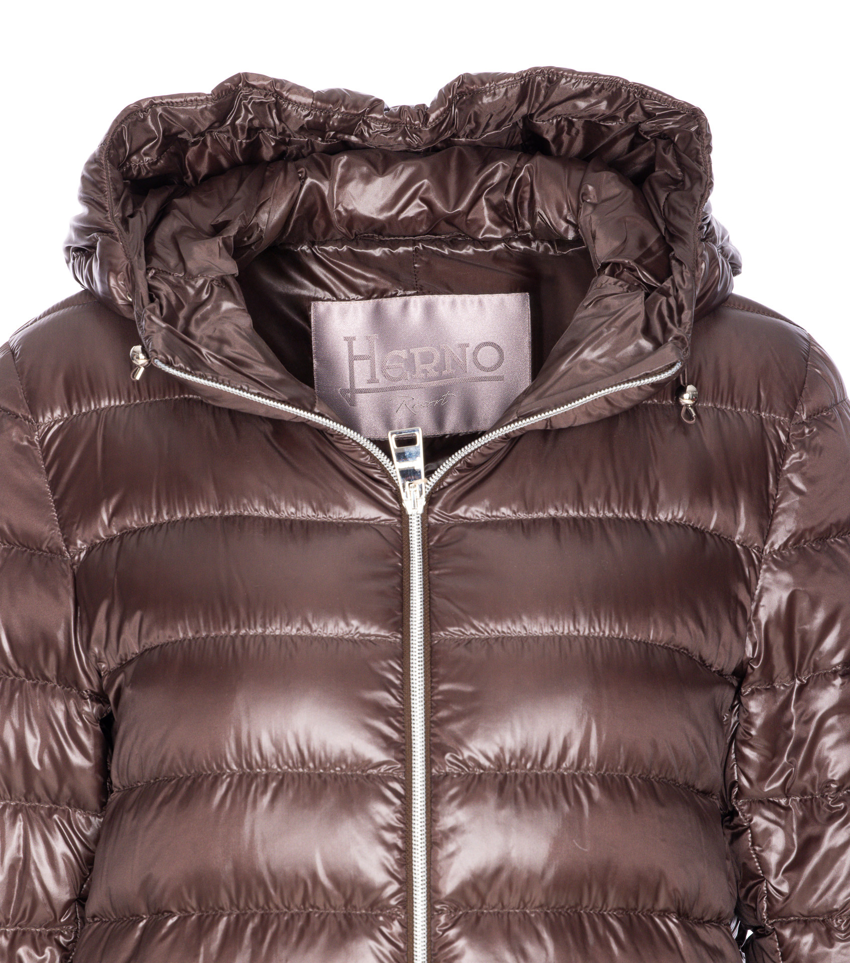 Herno Women A-shape Ultralight Down Jacket In Brown