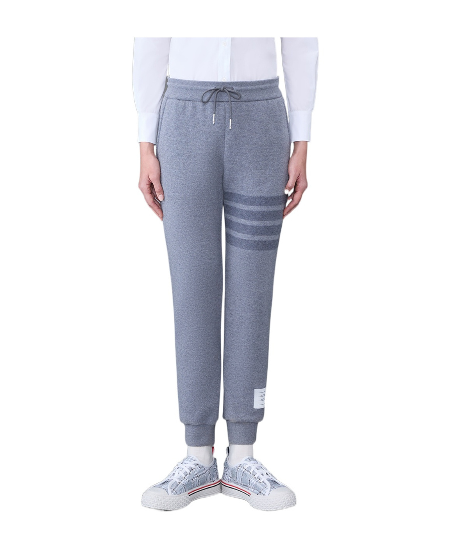 Thom Browne Knitted Side-stripe Track Pants In Multicolor