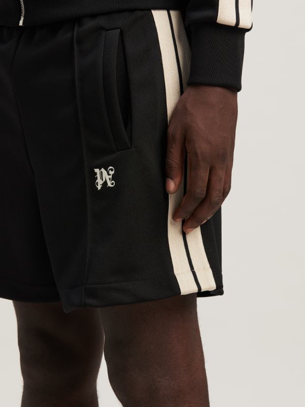 Palm Angels Monogram Track Shorts In Black