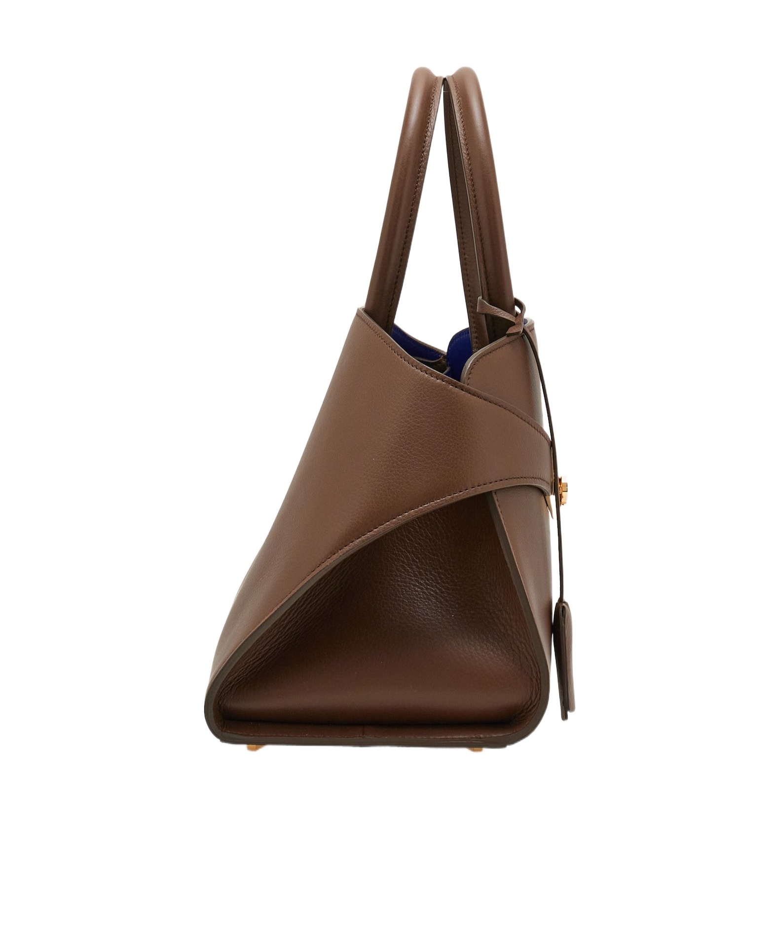 Ferragamo Borsa A Mano Hug Mini In Pelle Fango Donna In Brown