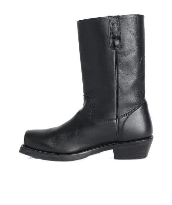 Our Legacy Calf-length Leather Boots In Black