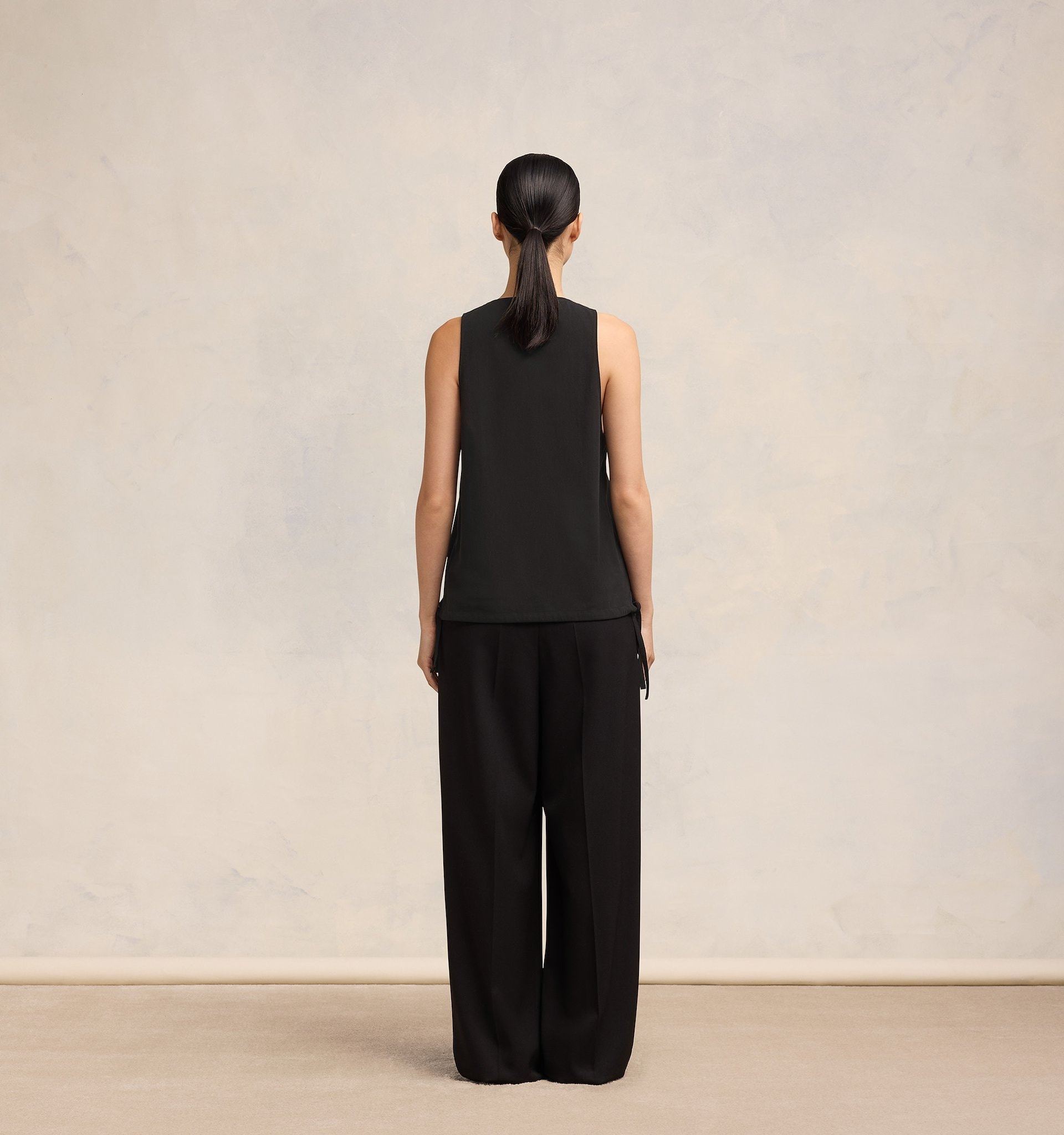 Ami Alexandre Mattiussi Ami Drawstring Sleeveless Tank Top In Black