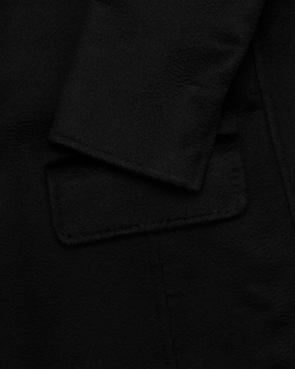 Max Mara Lapel Coat In Black