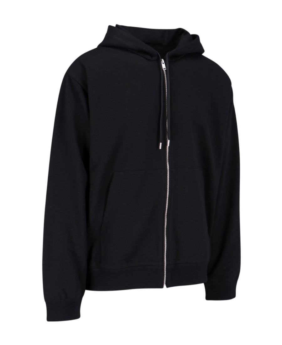 Prada Re-nylon Logo-print Hoodie In Black