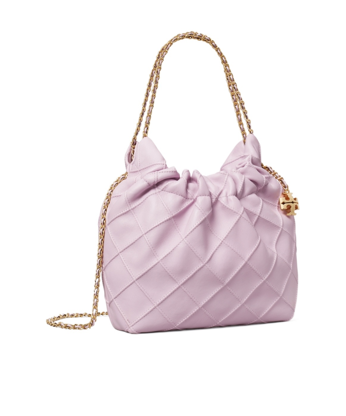 Tory Burch Mini Fleming Soft Hobo Bag In Pink