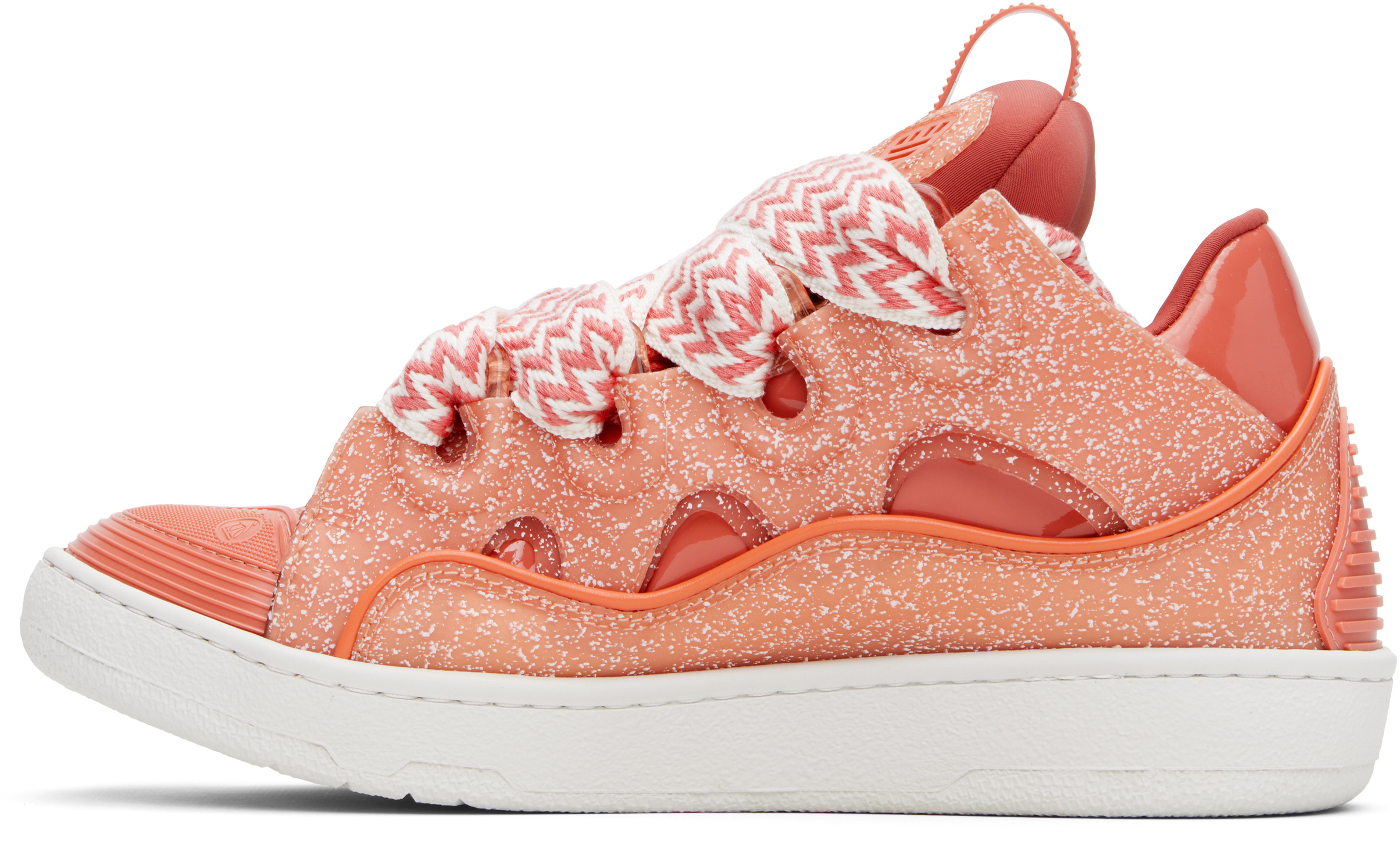Lanvin Pink Speckled Curb Sneakers In Pink