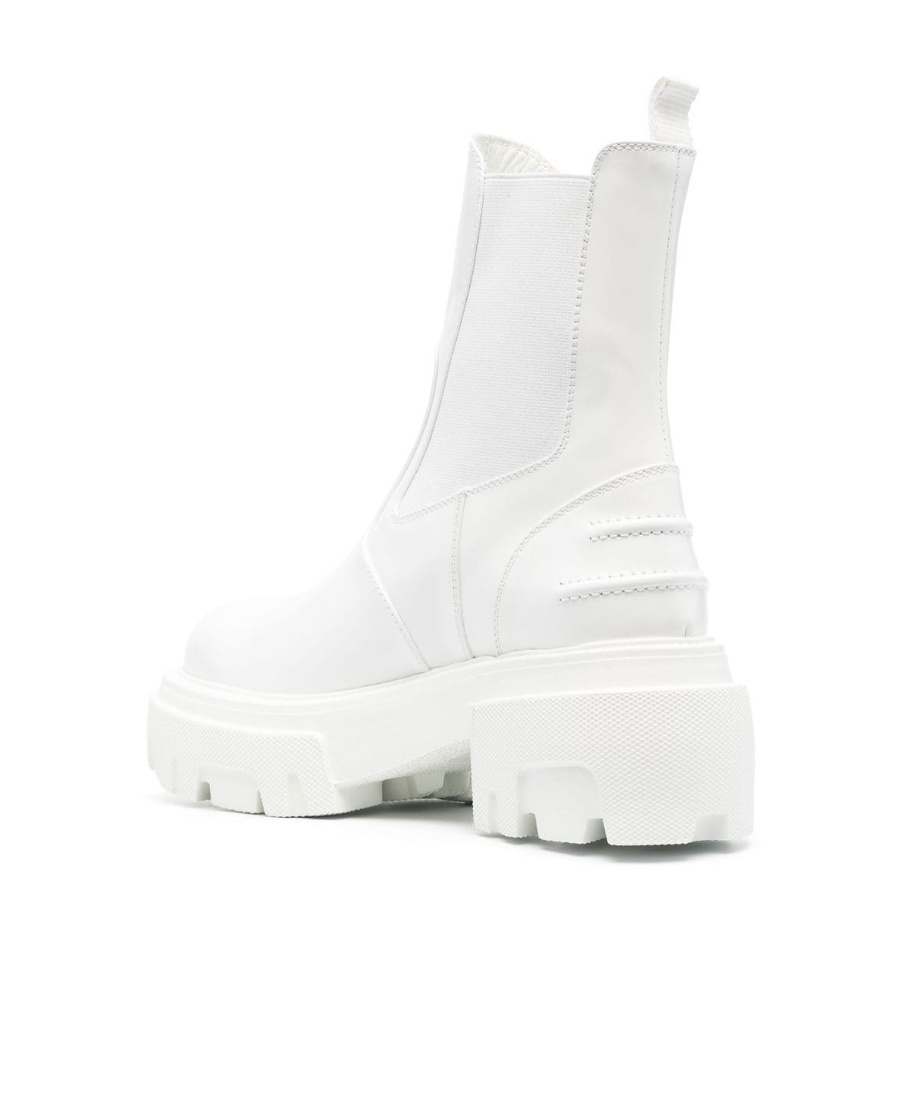 Msgm Elasticated Side-panel Ankle Boots In White