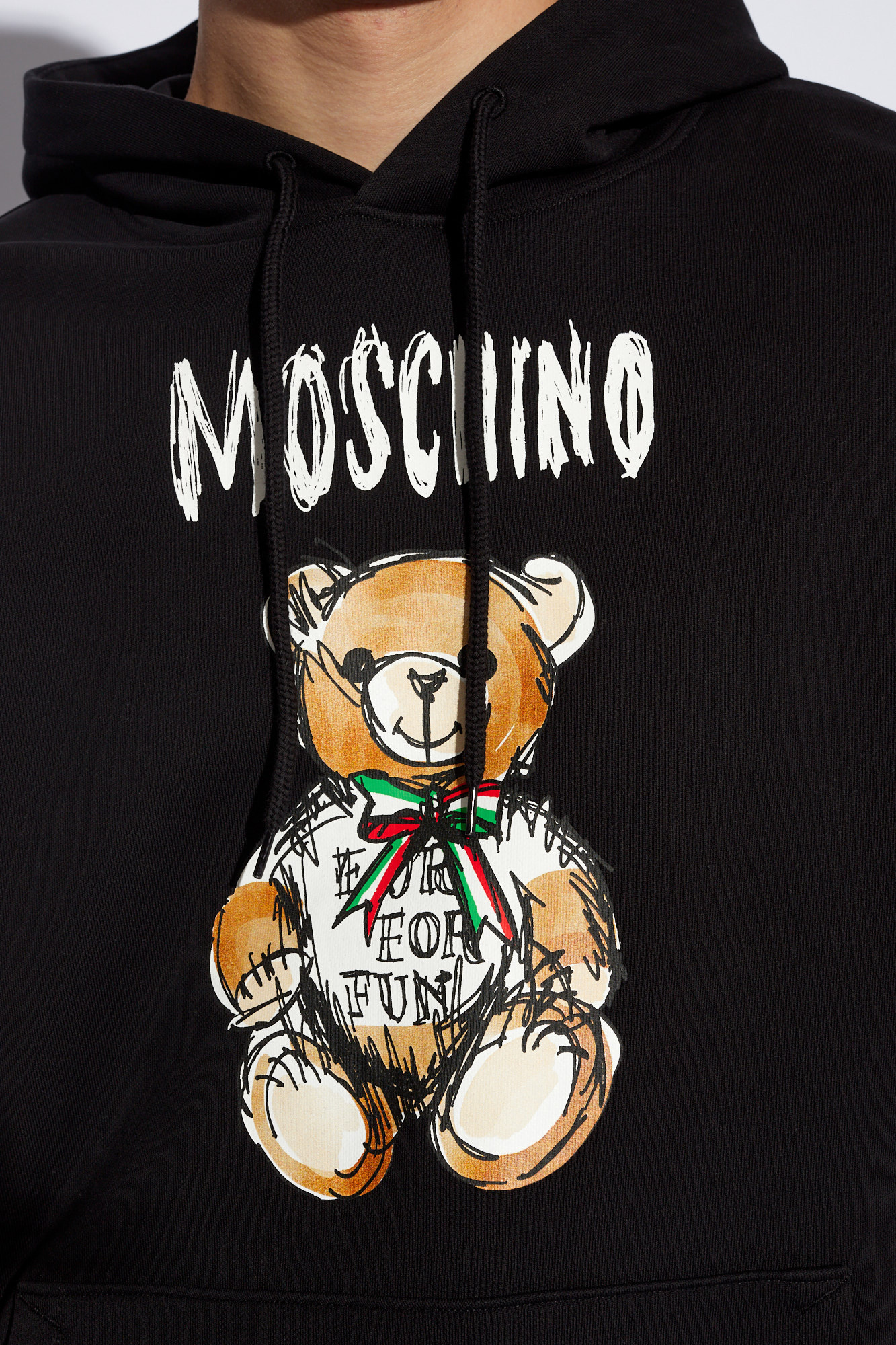 Moschino Long-sleeved Sweater In Black