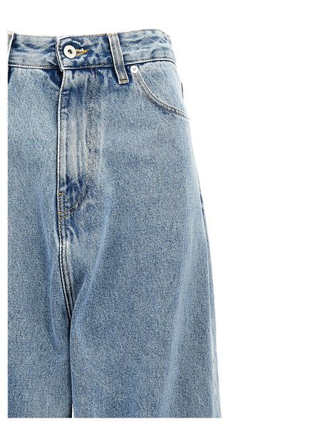 Y/PROJECT DRAPED-DETAIL JEANS 