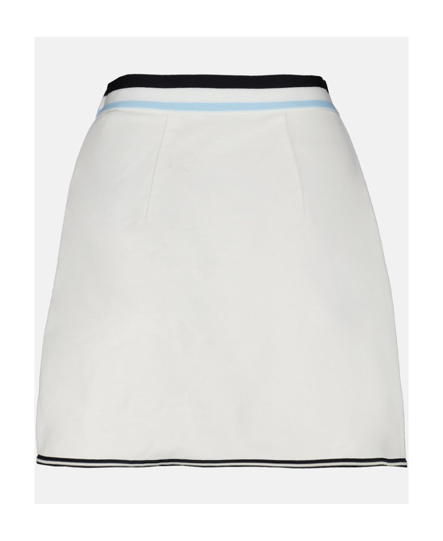 Moncler Logo Appliqué Mini Tennis Skirt In White