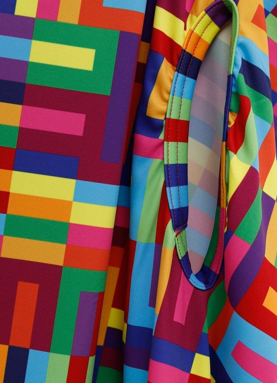Comme Des Garçons Boat-neck Geometric-pattern T-shirt