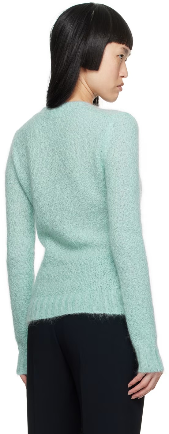 Jil Sander Round-collar And Long-sleeved Sweater In Green