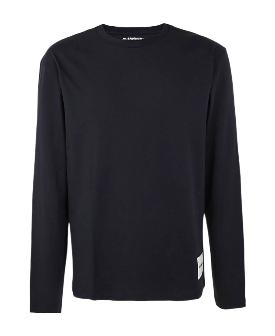 Jil Sander Tree-pack Of Crew Neck T-shirts With Applique In Black