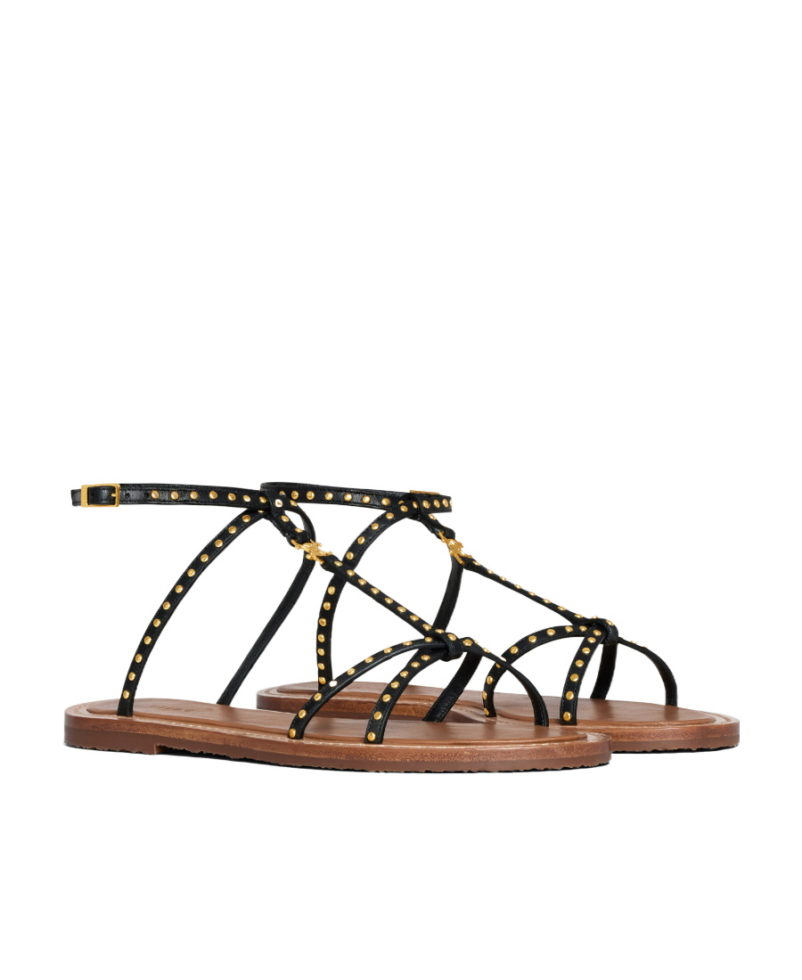 Celine Taillat Nailed Flat Sandals In Black