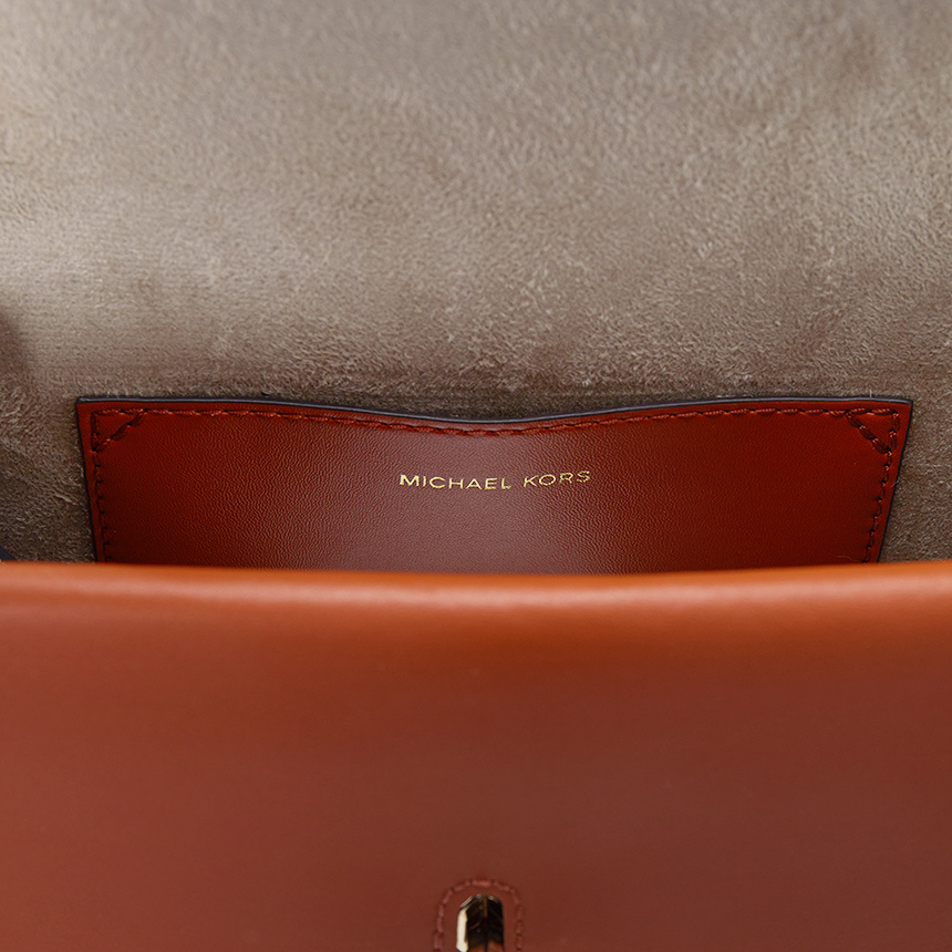 Michael Kors Small Saffiano Cross-body Bag In Brown