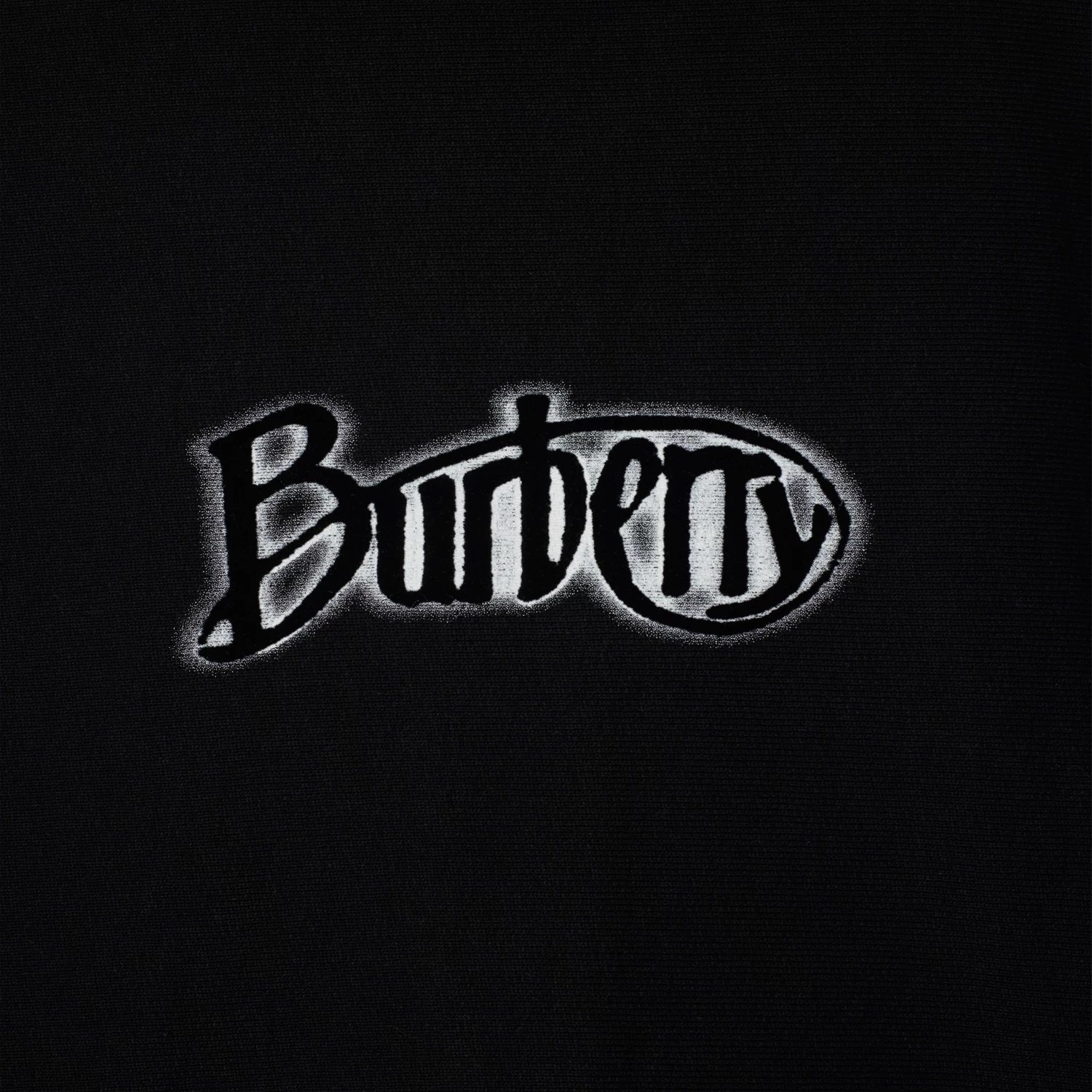 Burberry Thistle Logo Cotton Blend Zip Hoodie In Black