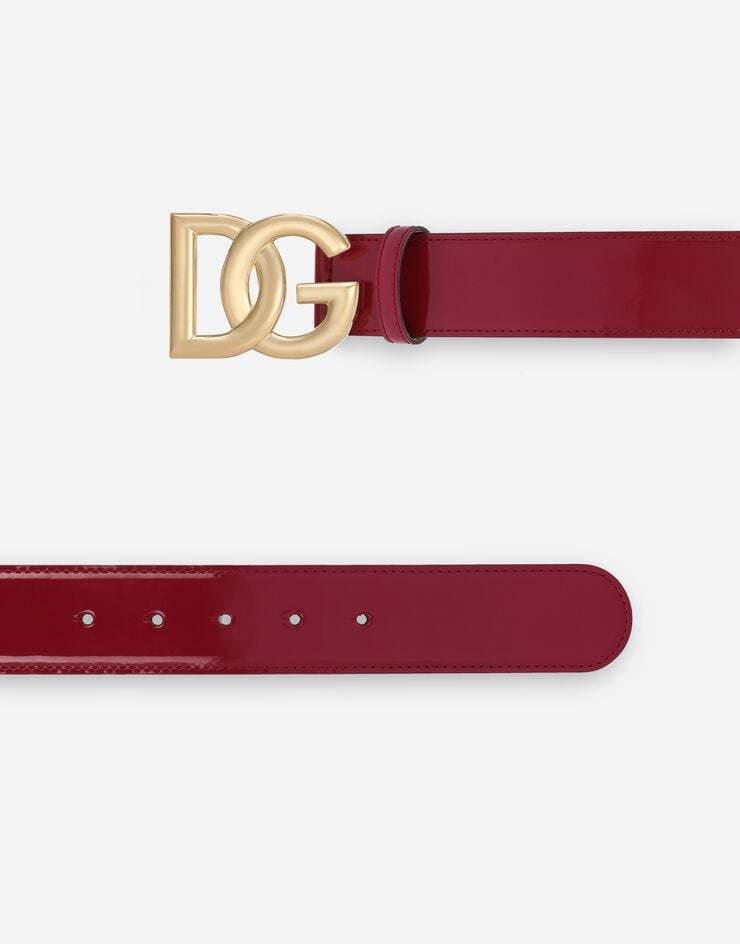 DOLCE & GABBANA DG-LOGO CALFSKIN BELT 