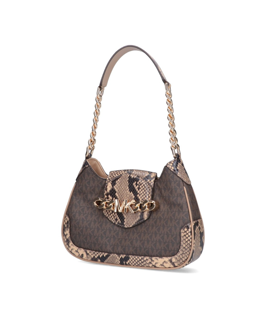 Michael Michael Kors Printed Shoulder Bag In Black