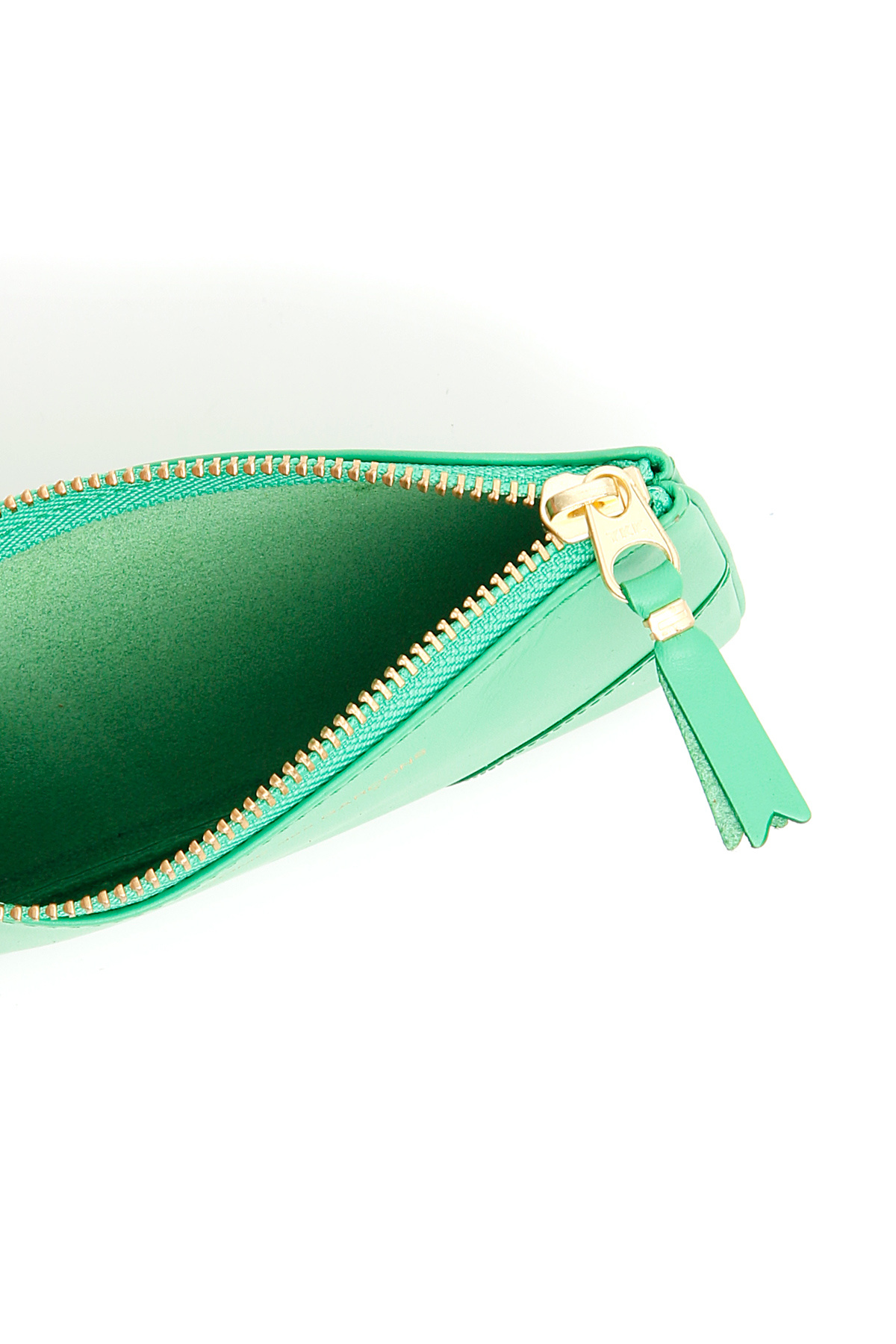 Comme Des Garçons Leather Line With Rectangular Silhouette In Green