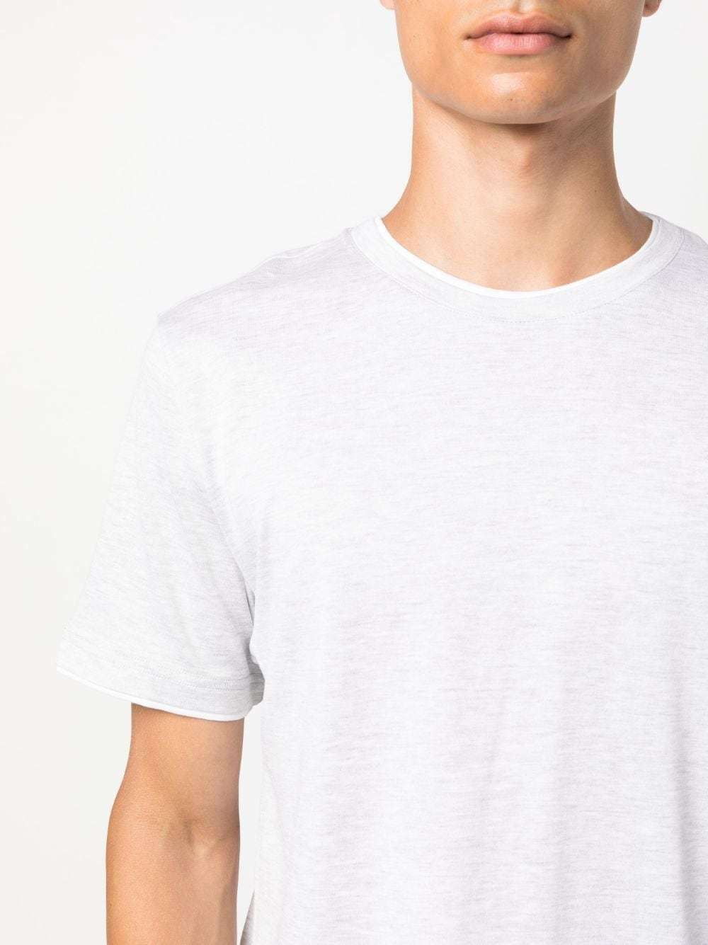 Eleventy Hem And Collar Contrast T-shirt In White