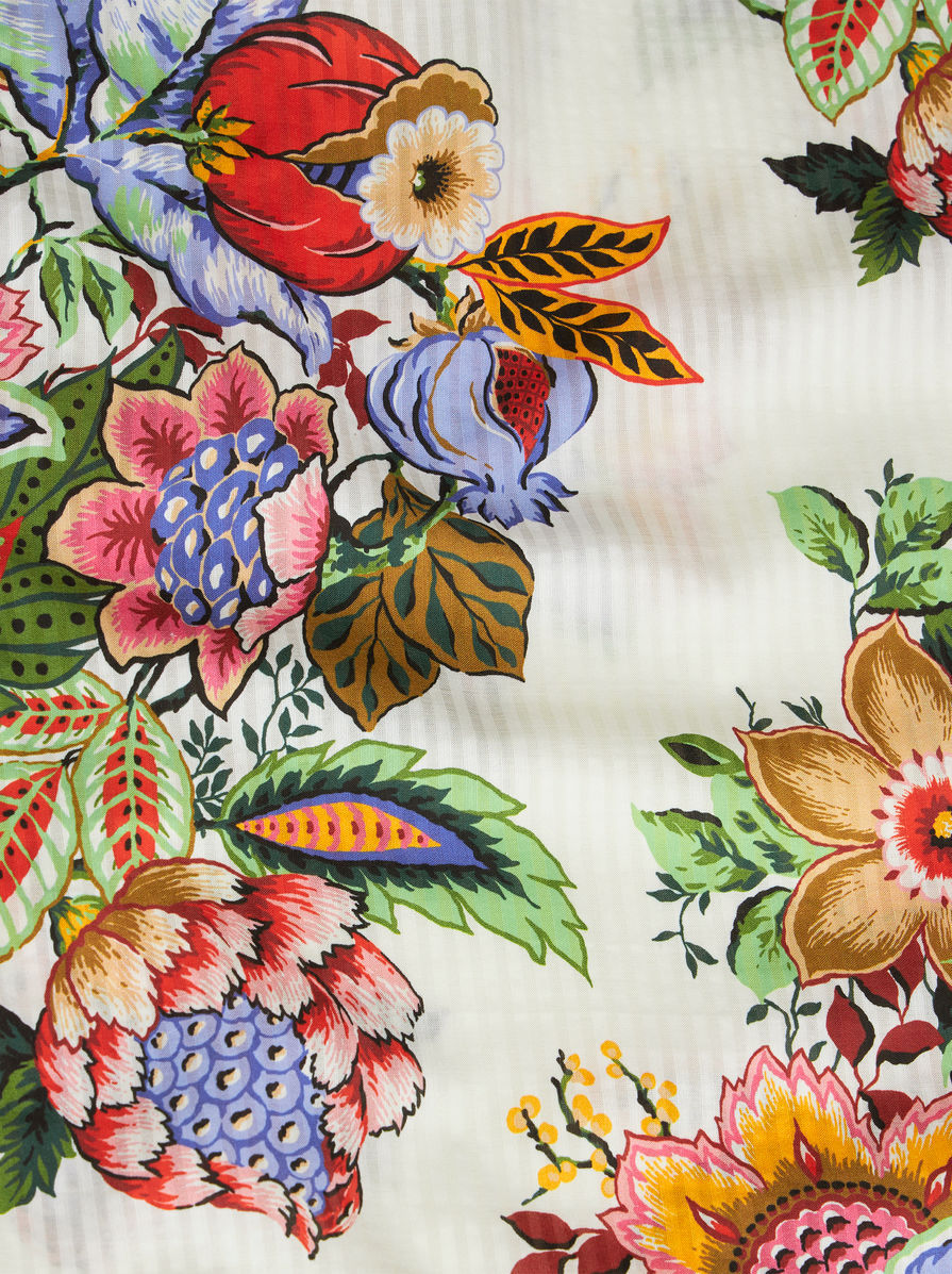 Etro Tie-detailed Floral-print Cotton And Silk-blend Voile Blouse In Multicolor