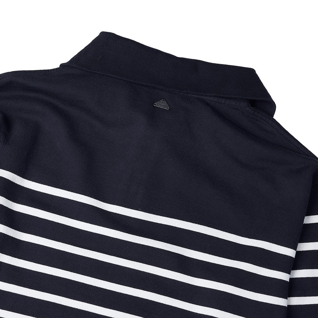 Barbour Striped Half-zip Sweater In Black