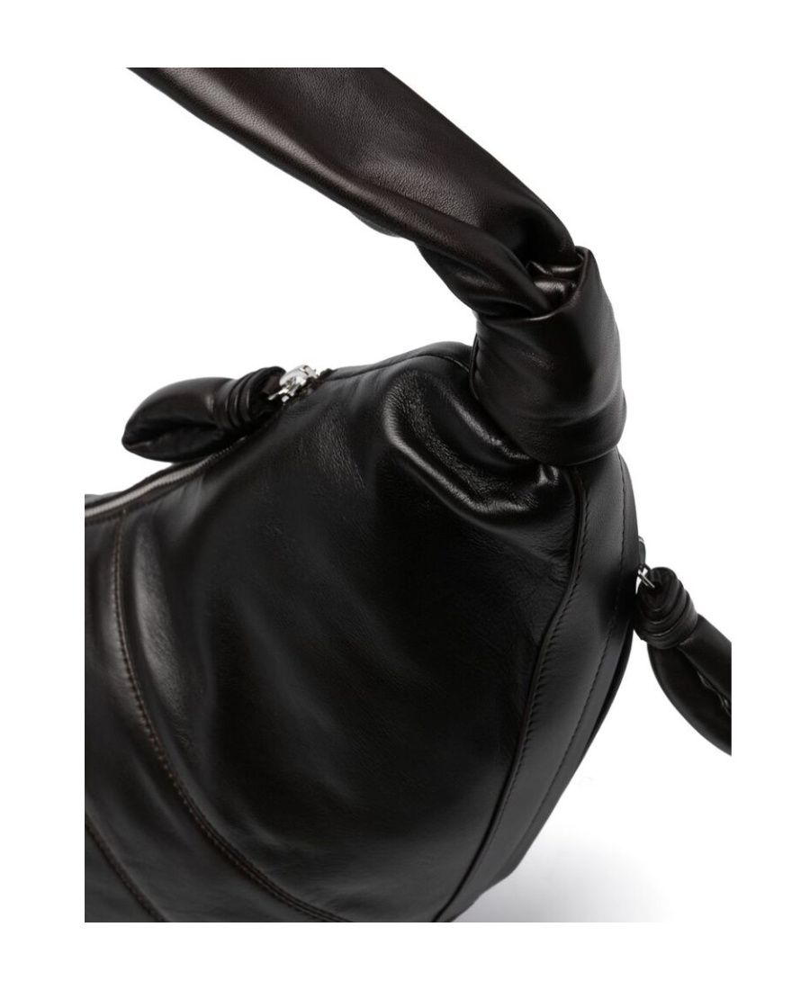 Lemaire Large Zipper Horn Shoulder Bag In Black
